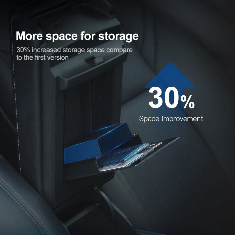 Hidden Console Storage Box for Tesla Model 3 & Model Y