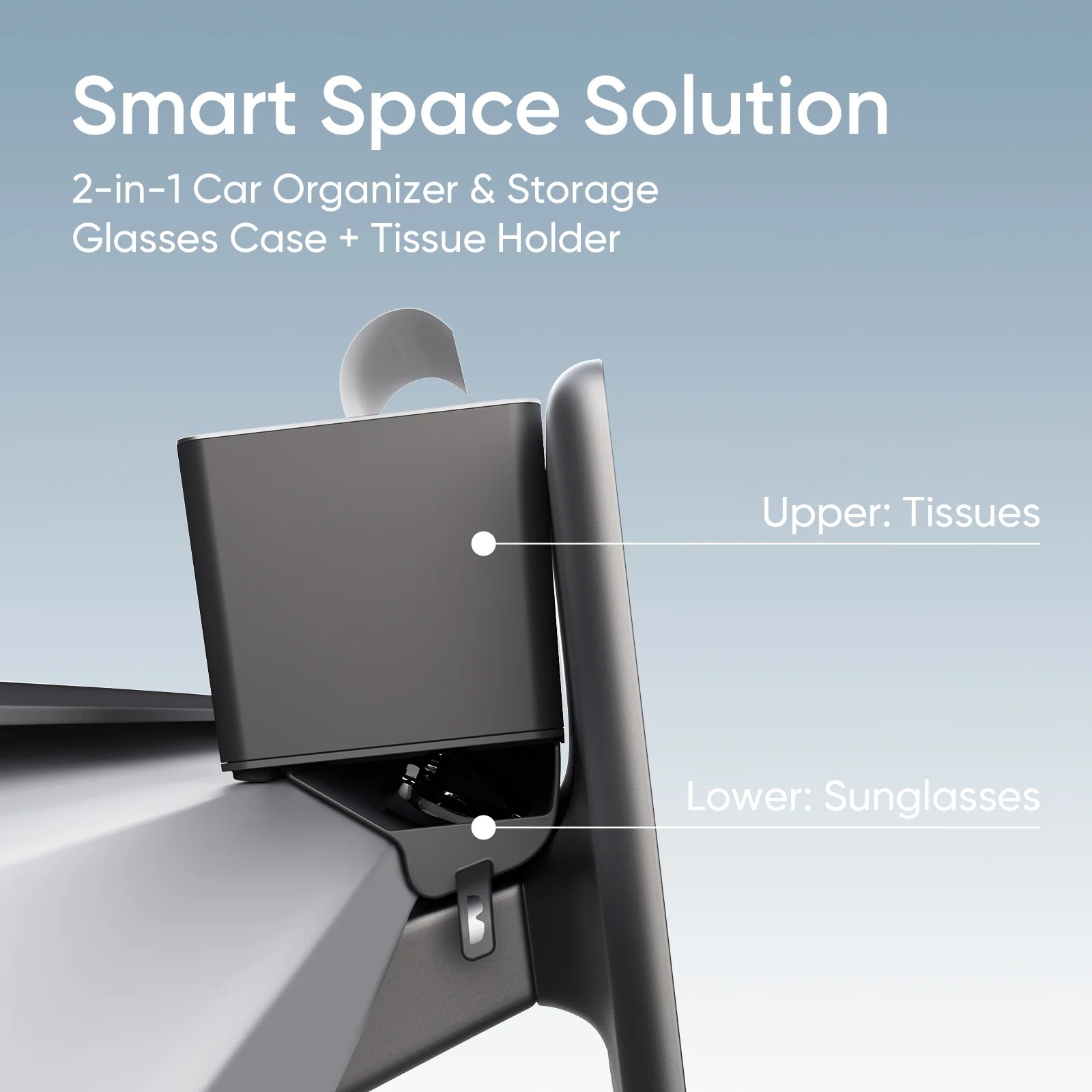 Invisible 2-in-1 Behind-Screen Organizer for 2025 Tesla Model Y Refresh (Juniper)