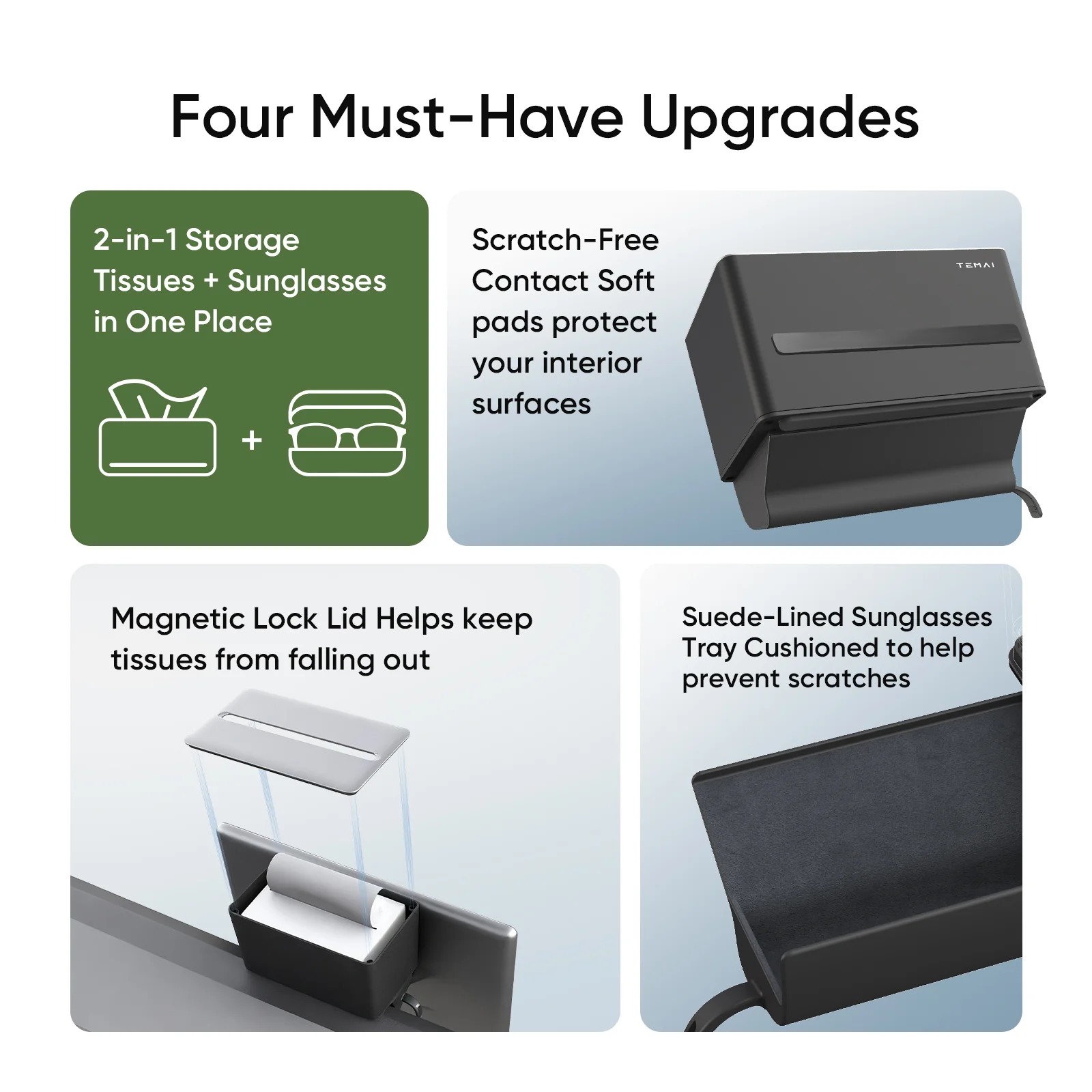 Invisible 2-in-1 Behind-Screen Organizer for 2025 Tesla Model Y Refresh (Juniper)