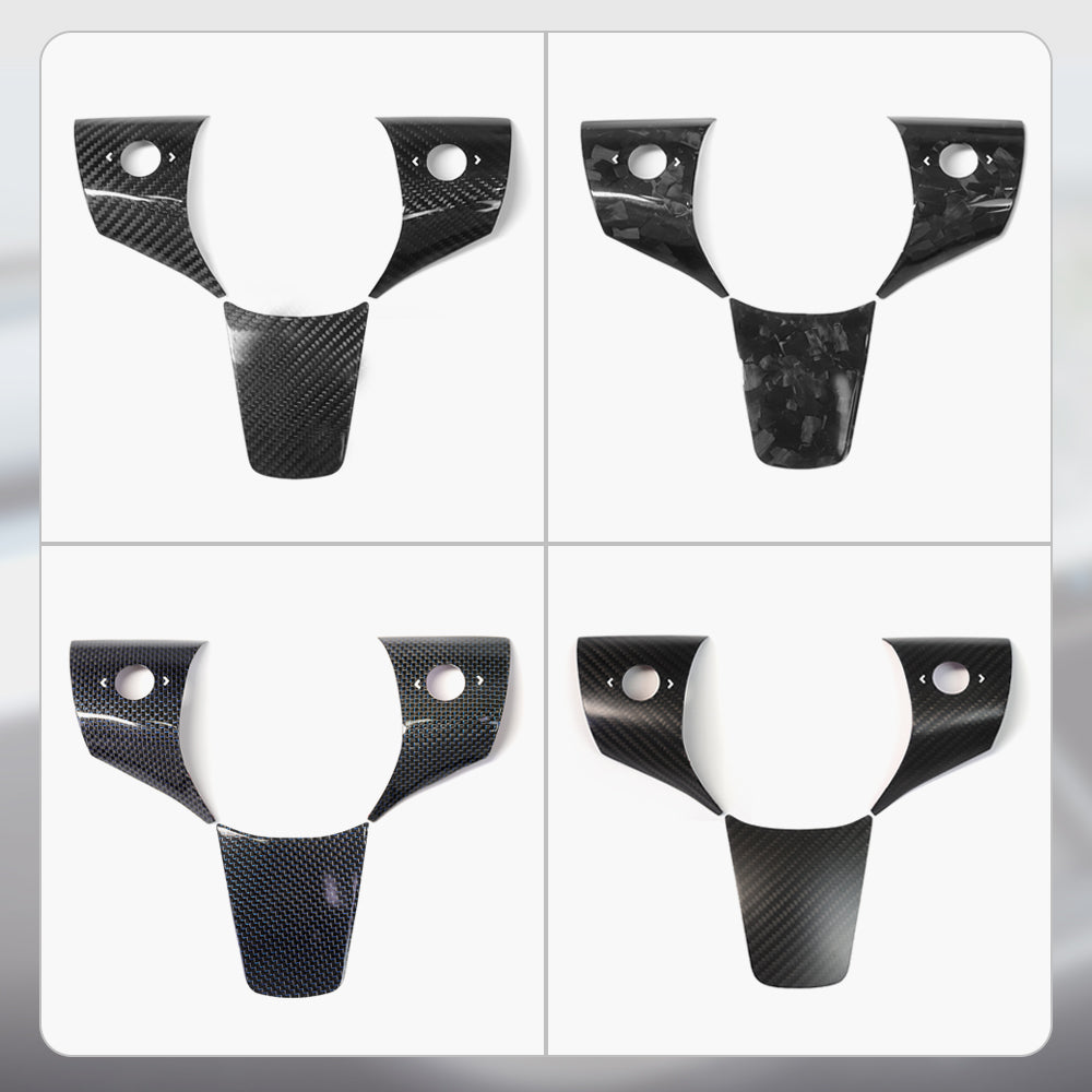 TaddonReal Carbon Fiber Steering Wheel Cover for Model 3/Y