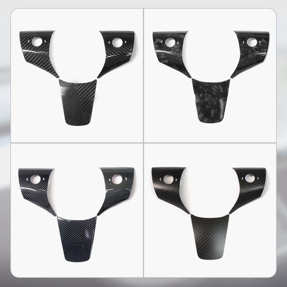 TaddonReal Carbon Fiber Steering Wheel Cover for Model 3/Y