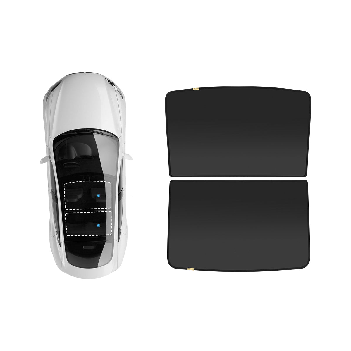 TaddonGlass Roof Sunshade for Tesla Model 3 & Model Y