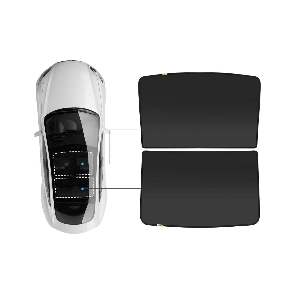 TaddonGlass Roof Sunshade for Tesla Model 3 & Model Y