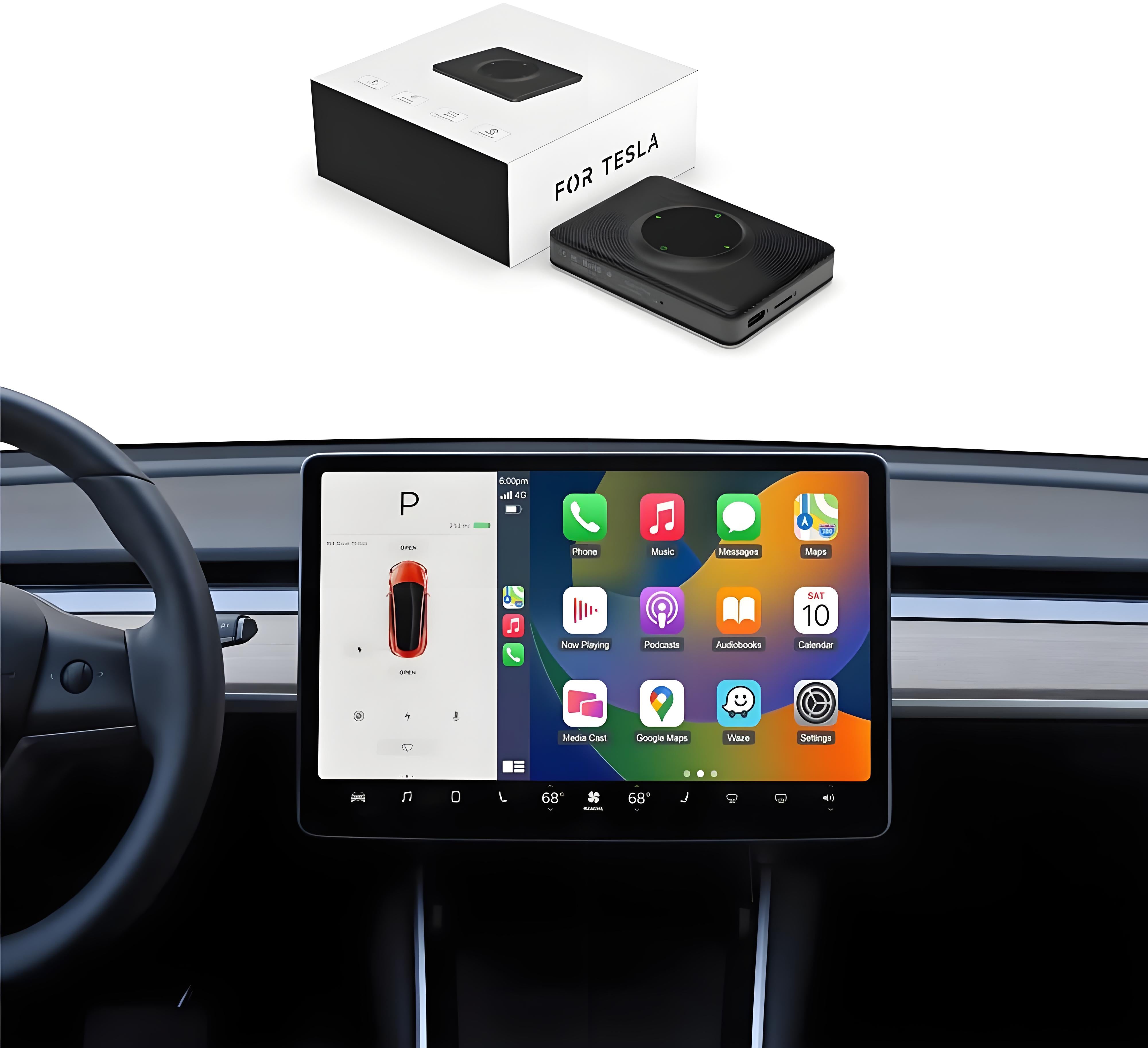 TaddonT2C Wireless Apple Carplay/ Android Auto Adapter for Tesla