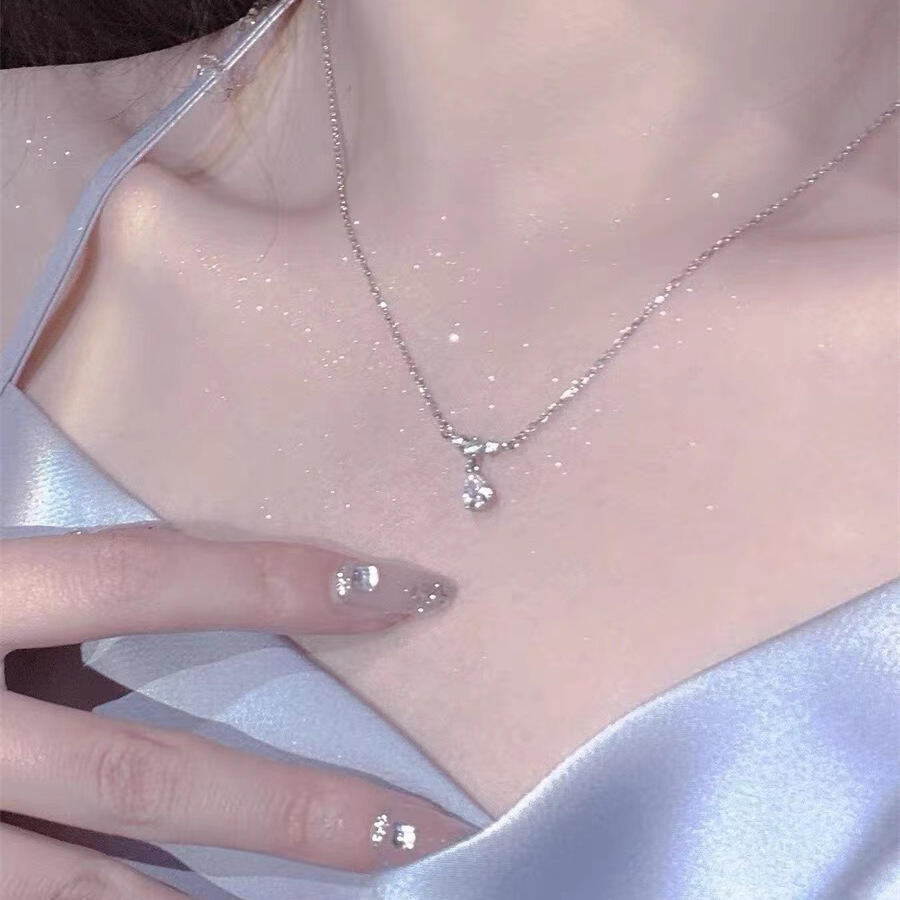 Sunrise Moonset! Teardrop Diamond Necklace for Women