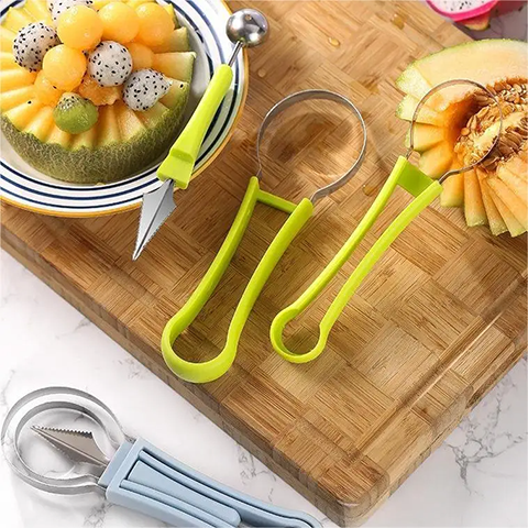 3 in 1 fruit tools fruit digger set stainless steel fruit&vegetable tools kitchen slicer