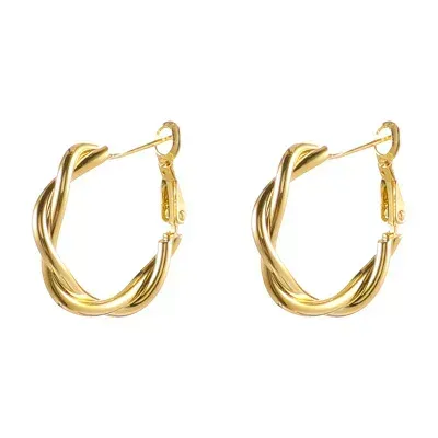 Sterling silver hoop gold plated fine trendy jewelry hoop stainless steel earrings