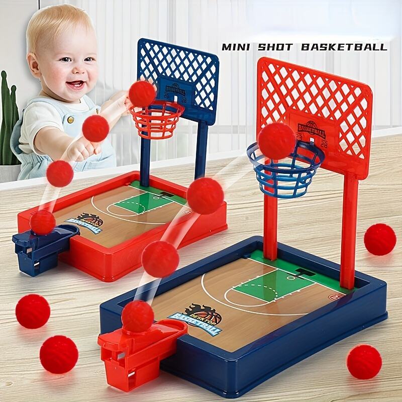 Interactive Basketball Hoop Finger Shooting Machine - 2 Player Games Table Top Board For Kids Party Fun