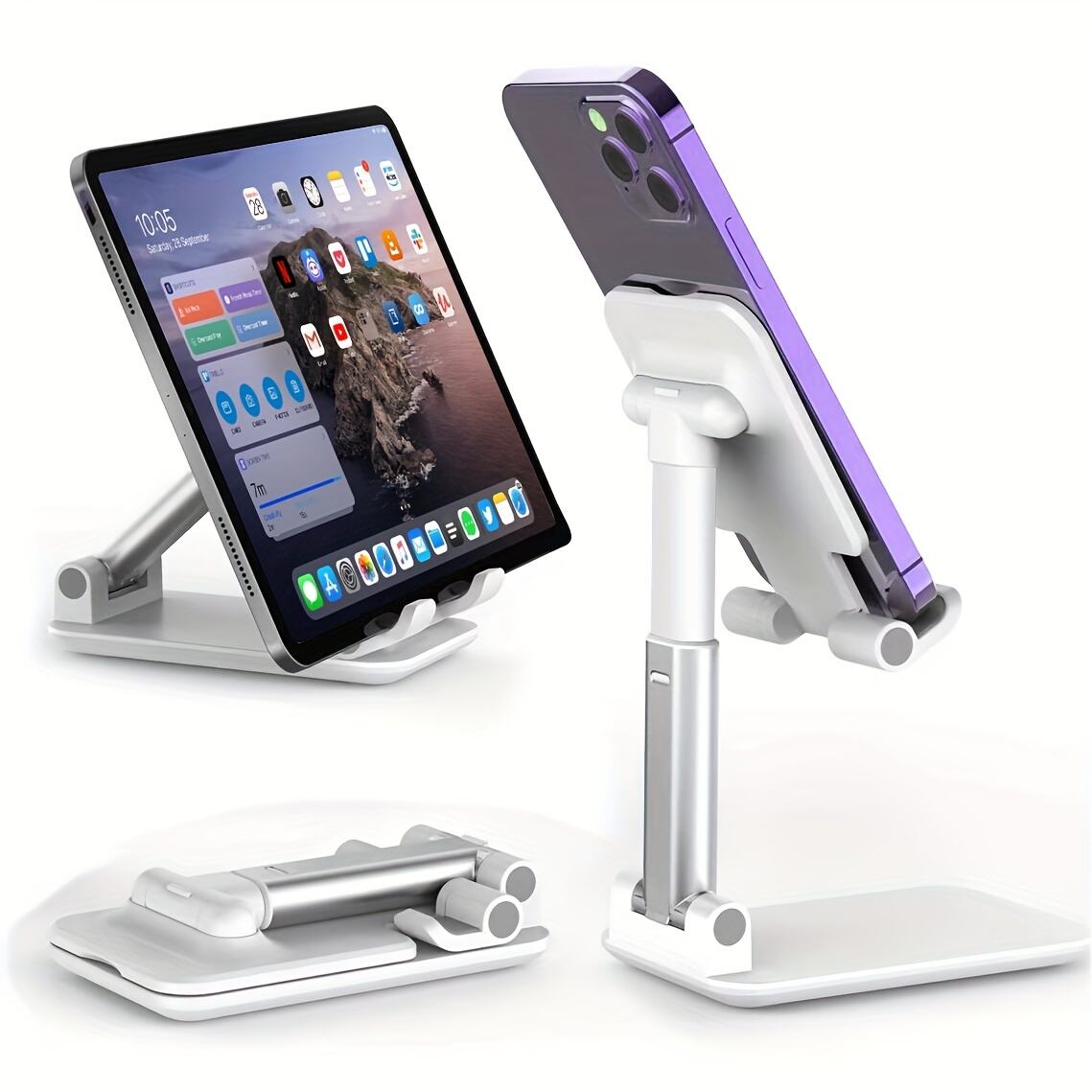 Foldable Mobile Phone Tablet Stand Holder, Angle Height Adjustable For Android Smartphone E-Reader Tablet