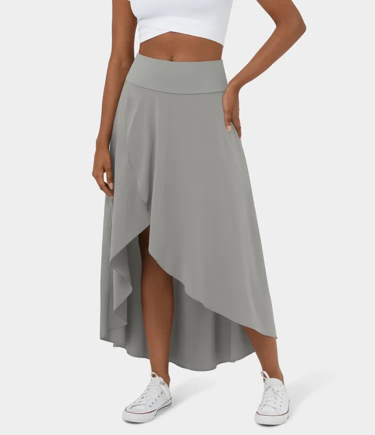 Flowy High Waisted Casual Skirt