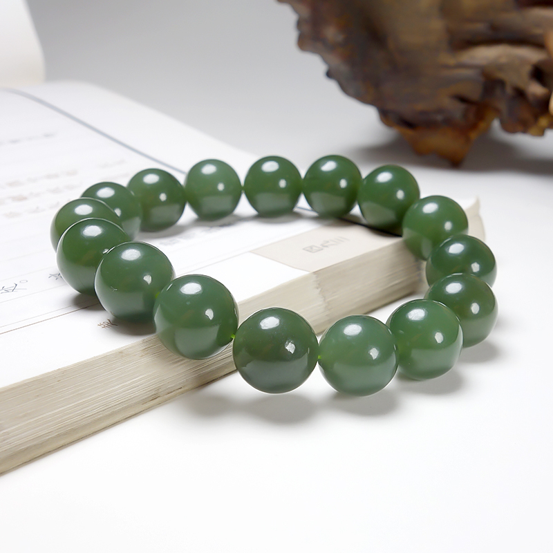 Hotan Jade Natural Lake Water Green Bracelet