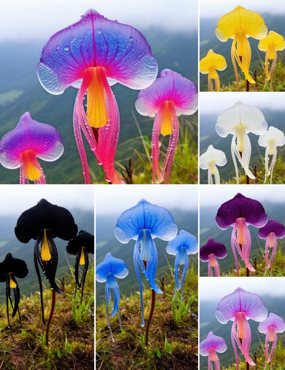 Bulbes d'orchidées méduses