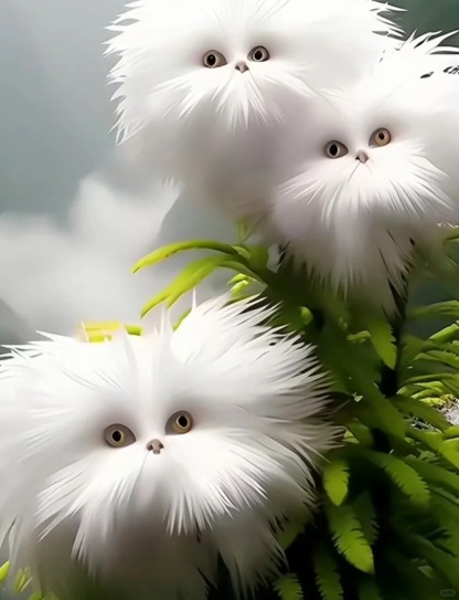 Cat's eye dazzle-lion white