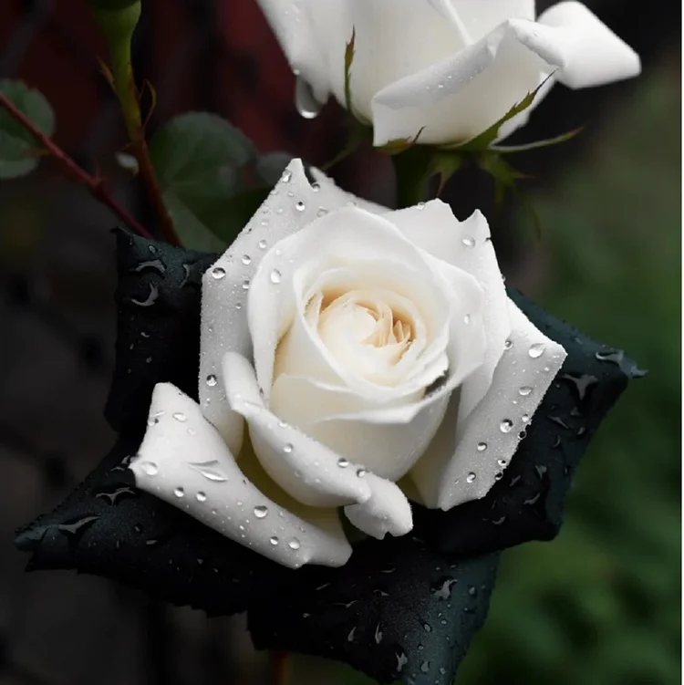 ?Black&White Kuyla Twin Roses Seeds