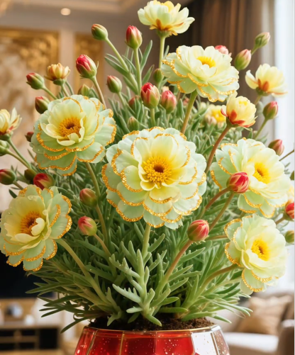 "Lumière Liquide : Cultivez des Soleils aux Pétales Ourlés d'Or - L'Émerveillement Garanti !"