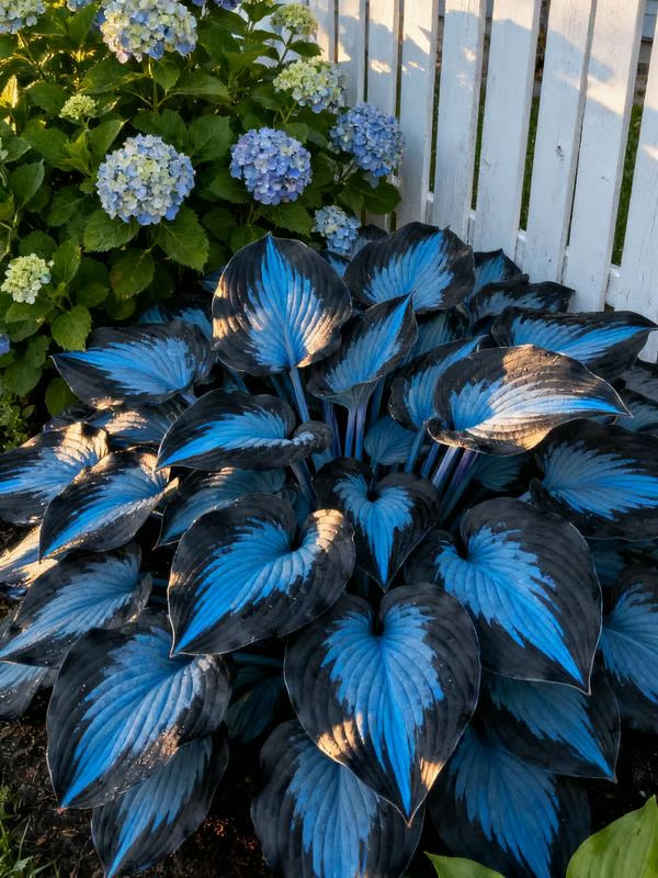 💥Oferta especial 2025 🌌 Semillas de Hosta Corazón Azul Medianoche, planta perenne de sombra para jardín