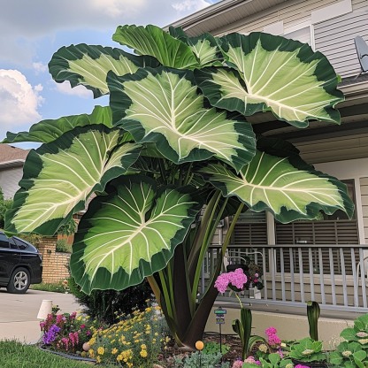 🌱Colocasia Gigantea 🌟 Bulbes de feuille d'éléphant géante - La star tropicale de votre jardin