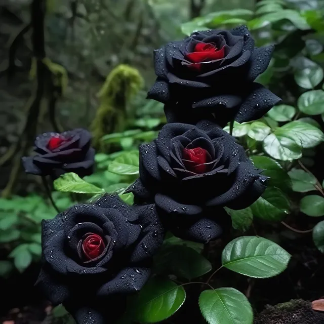RARE BLACK RED ROSE FLOWER SEEDS