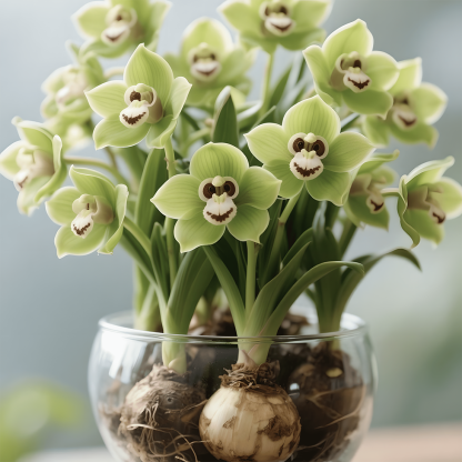 🐵💮Bulbos de orquídea mono: pueden sobrevivir en tierra o en hidroponía💧🌱