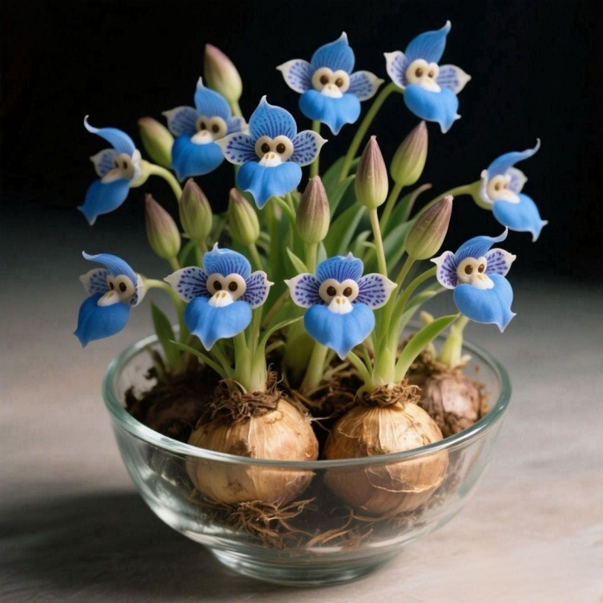 🐵💮 Monkey Orchid bulbs - can survive in soil or hydroponics💧🌱