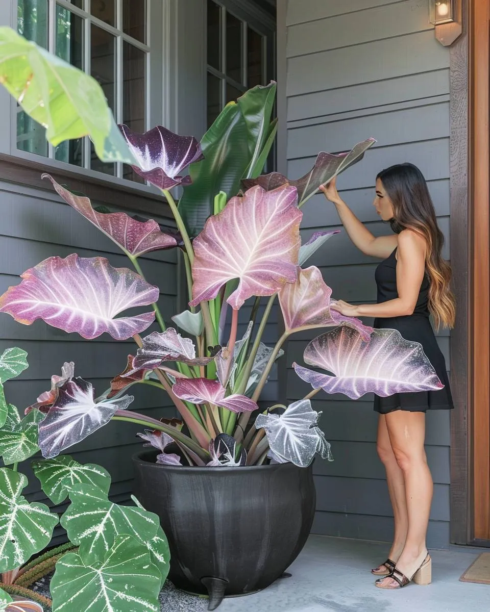 🌱Colocasia Gigantea 🌟 Bulbes de feuille d'éléphant géante - La star tropicale de votre jardin