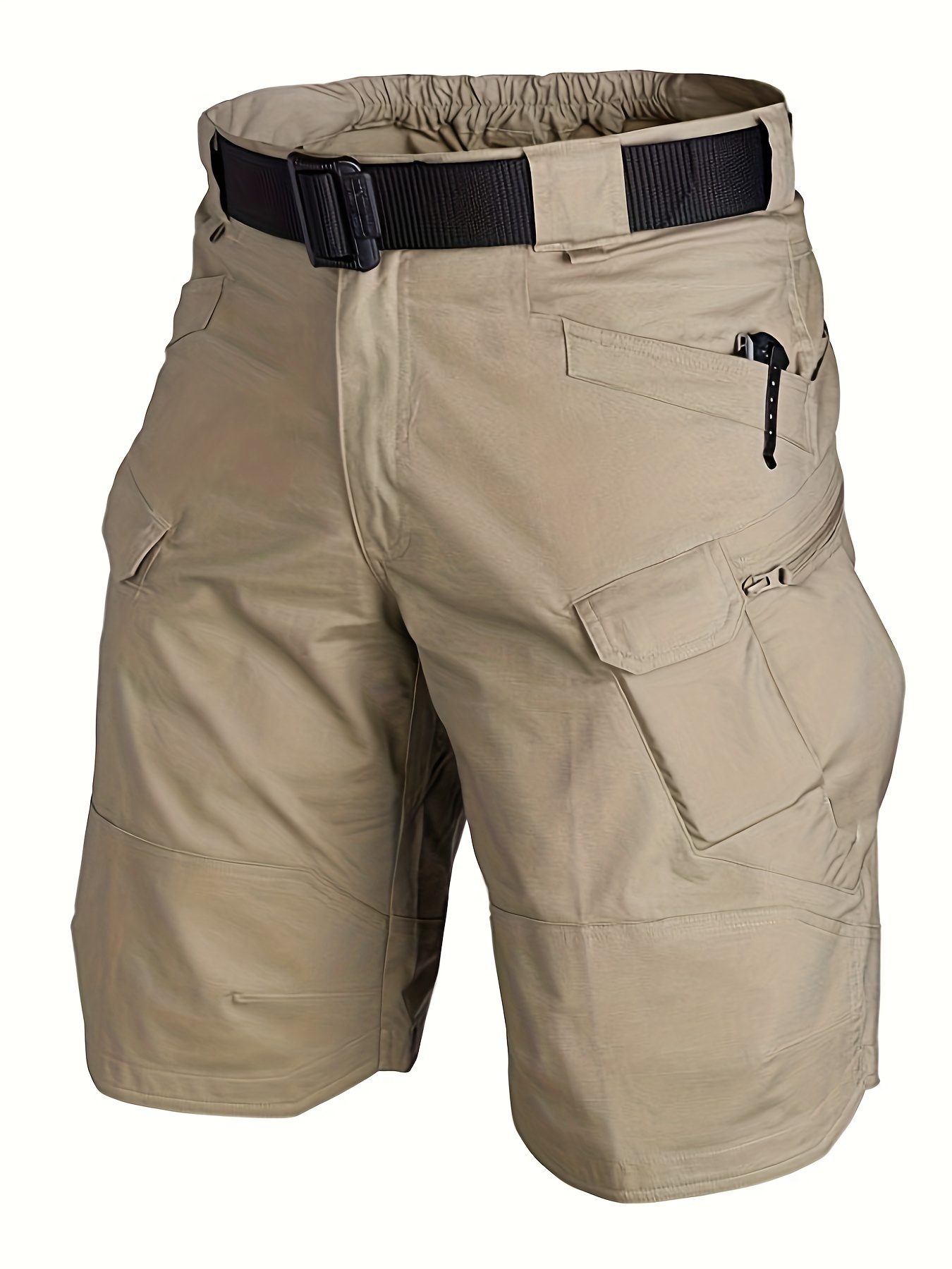 Men's Tactical Shorts With Multi Pockets, Casual Durable Waterproof Cargo Shorts For Outdoor Hiking Trekking