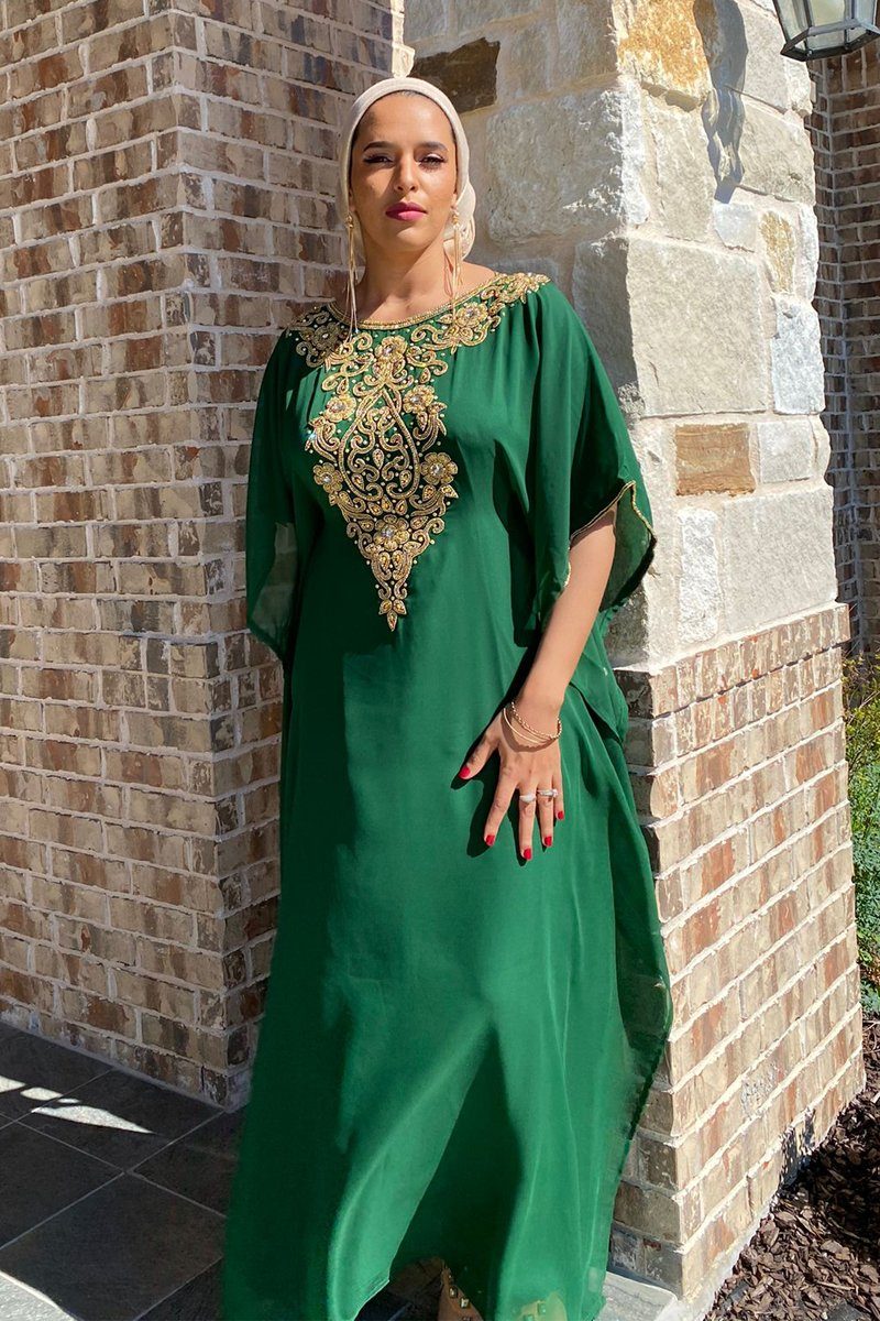 Green Kaftan Dress