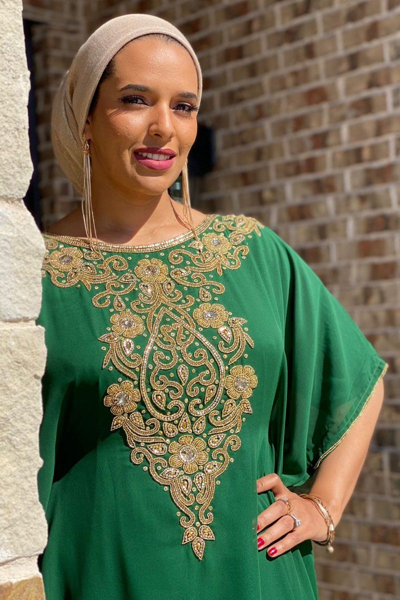 Green Kaftan Dress