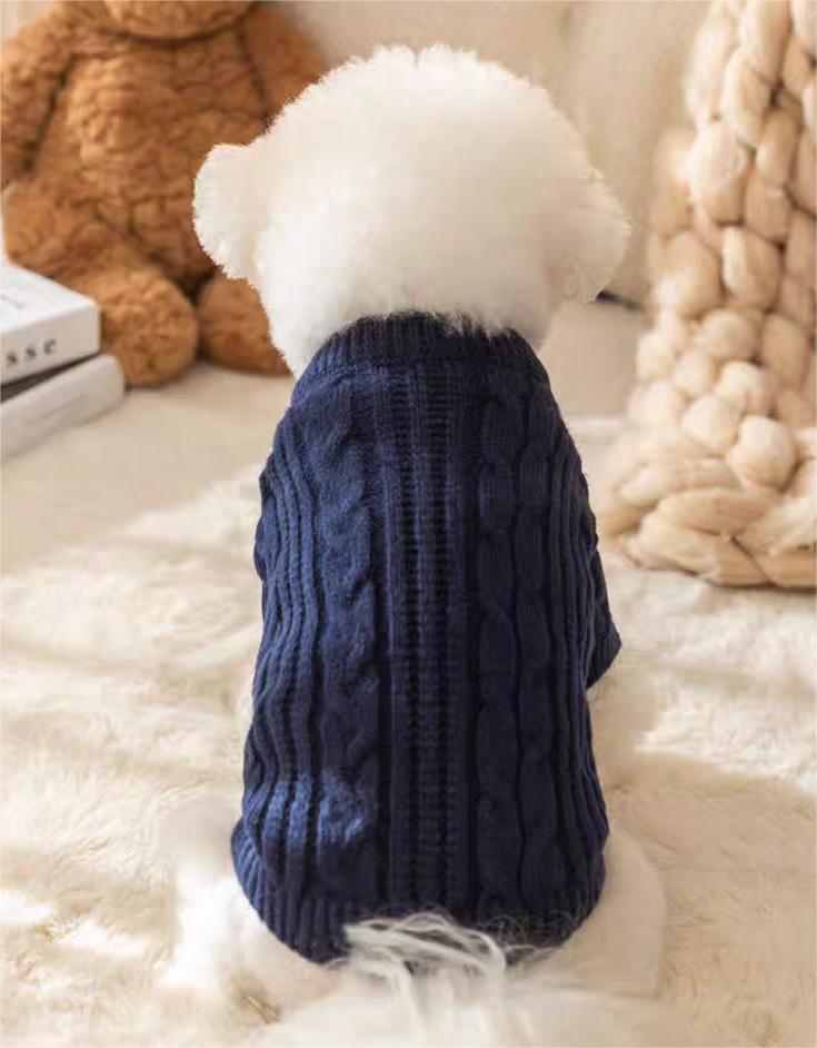 Puppy Blue Pattern Sweater