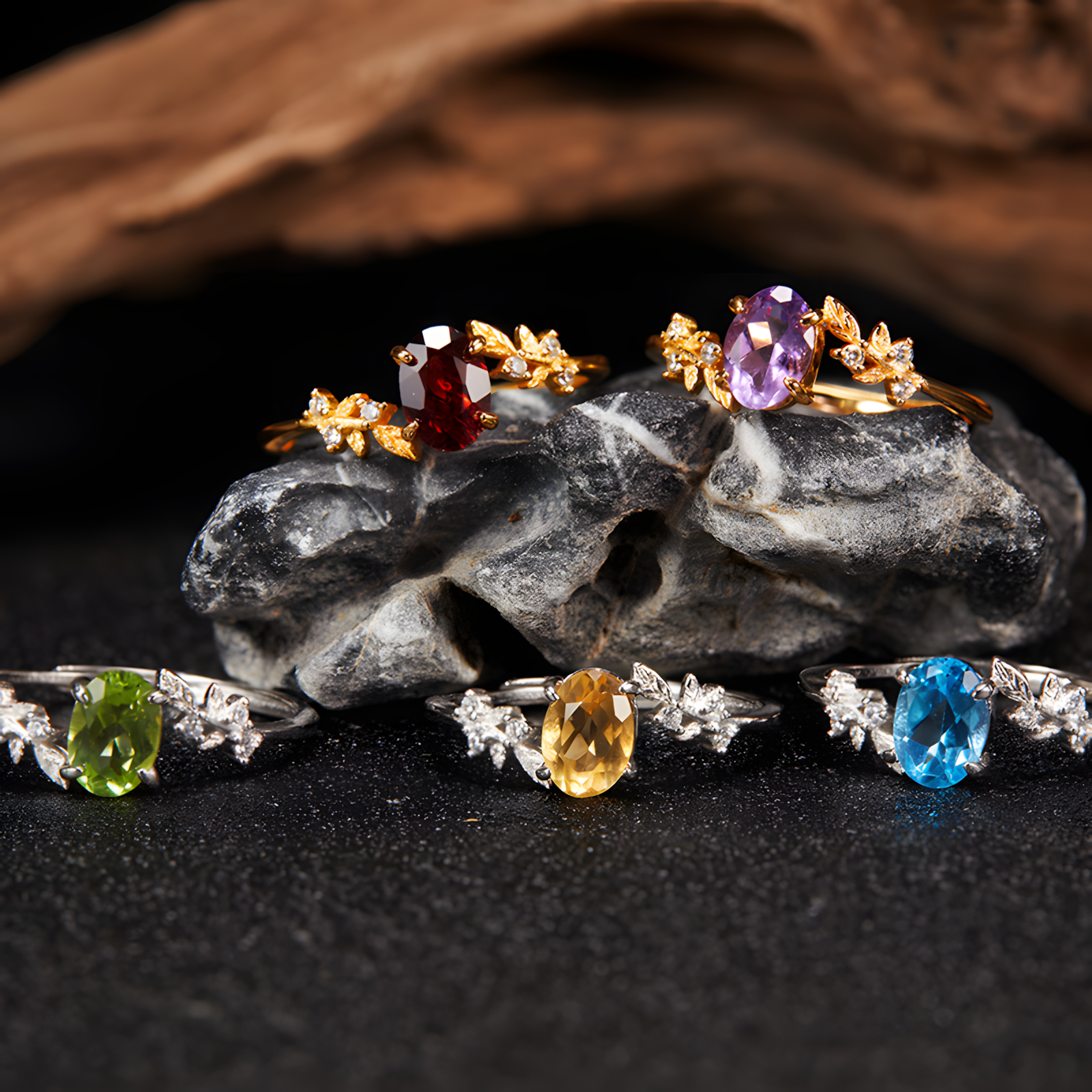 Oval Faceted Tanzanite S925 Silver Ring Four Claw Design