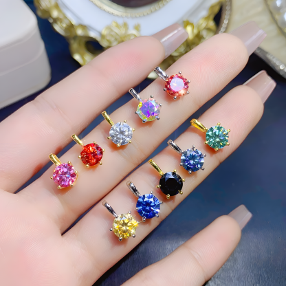 Moissanite Diamond S925 Silver Pendent Classic Design