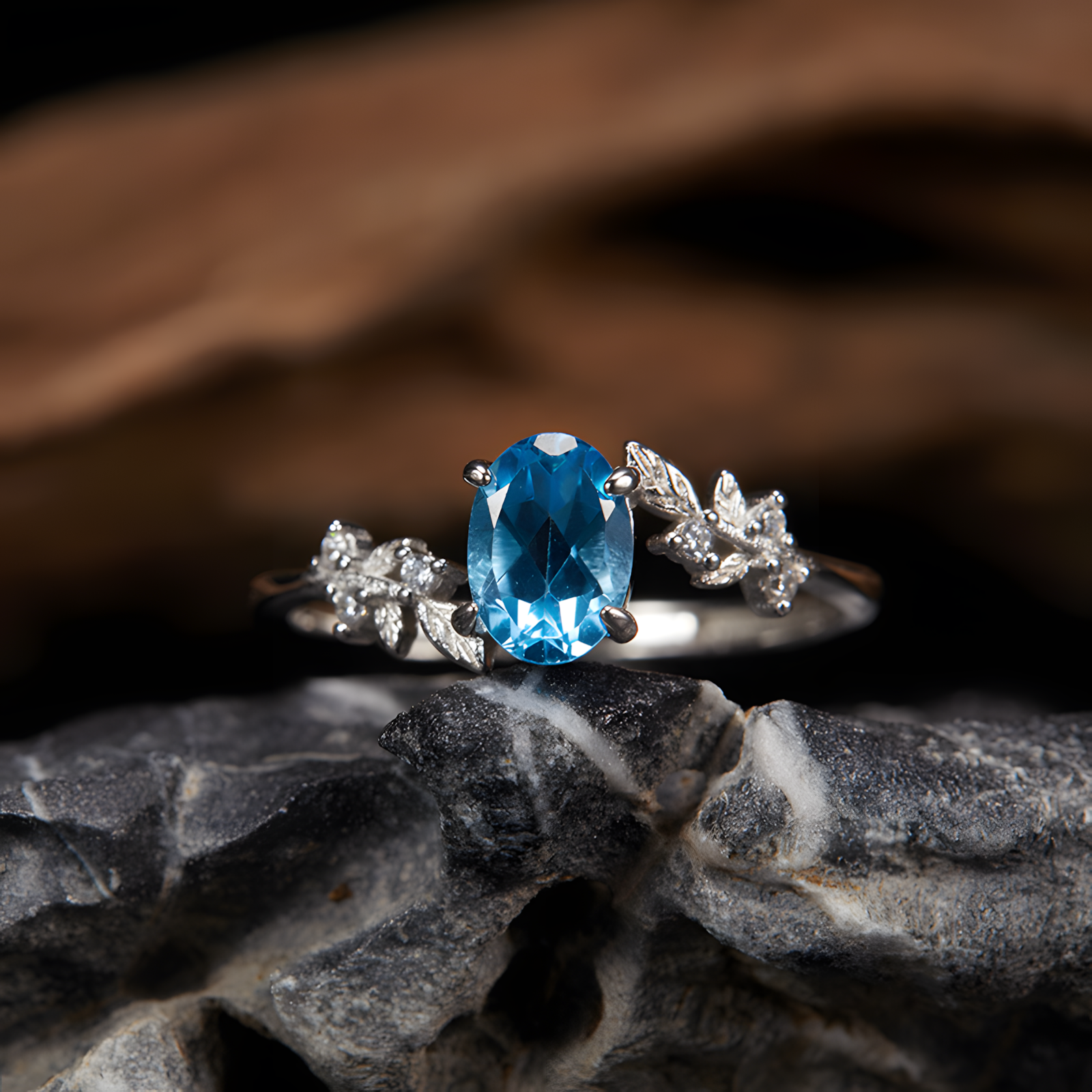 Oval Faceted Tanzanite S925 Silver Ring Four Claw Design