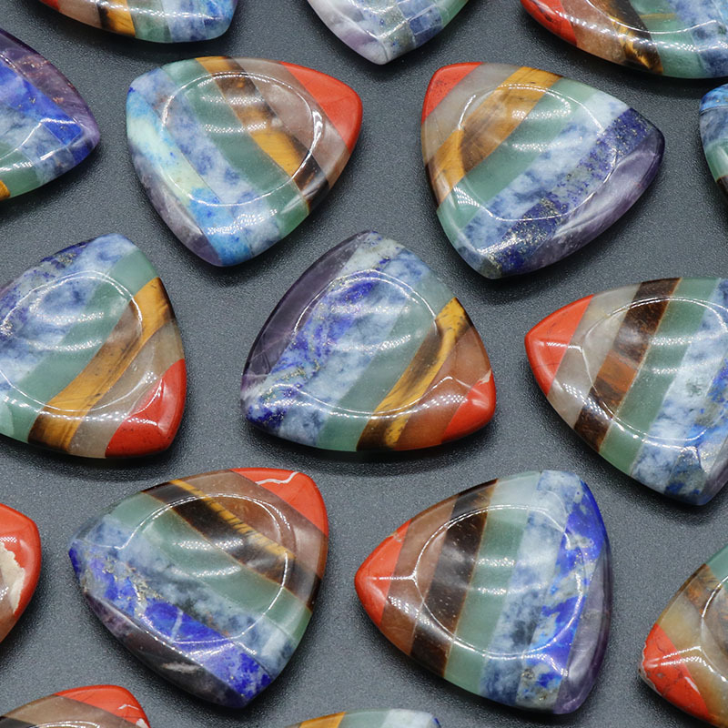 Crystal stone worry-free stone, colorful patchwork craft triangle thumb stone