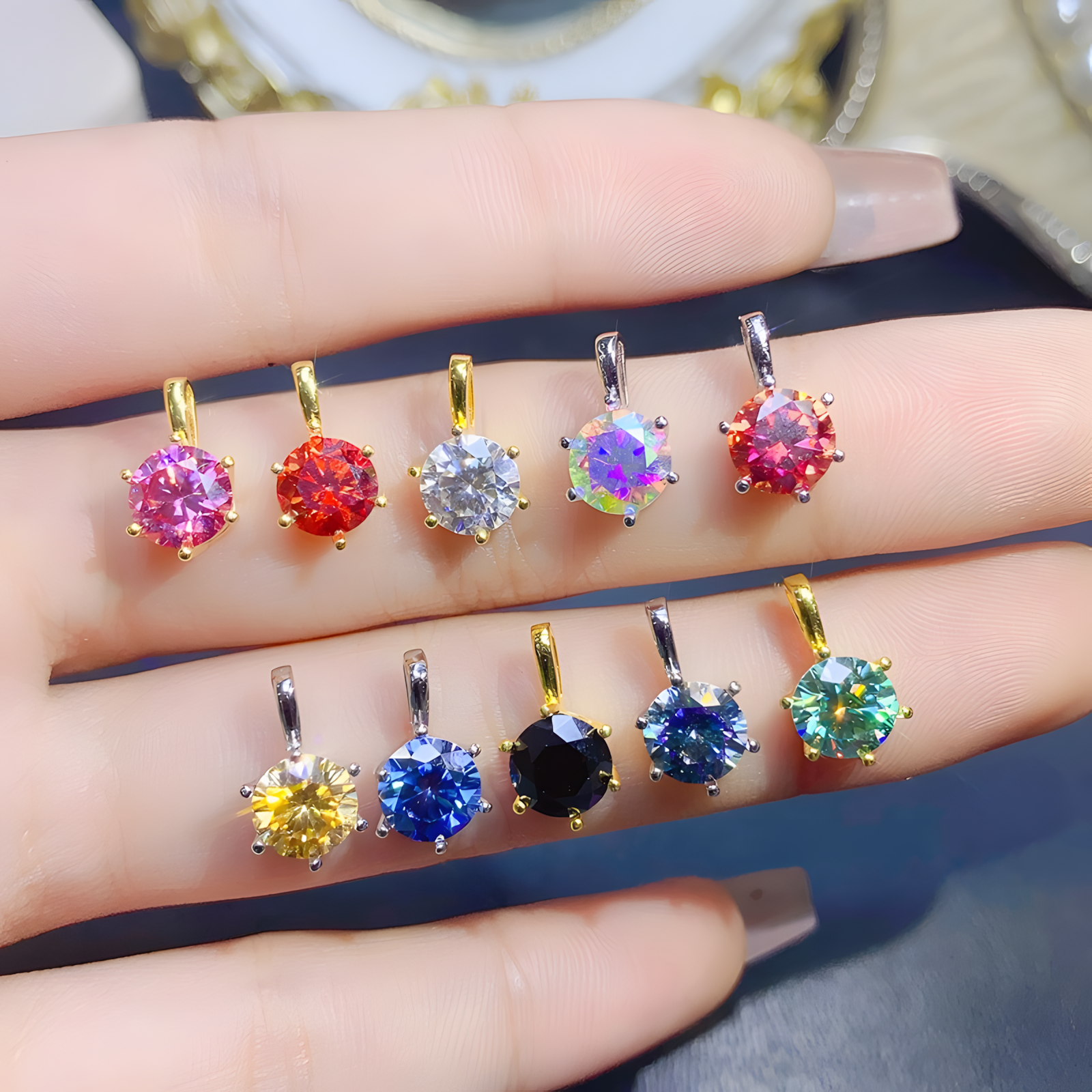 Moissanite Diamond S925 Silver Pendent Classic Design