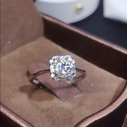 Moissanite Diamond S925 Silver Ring Classic Design