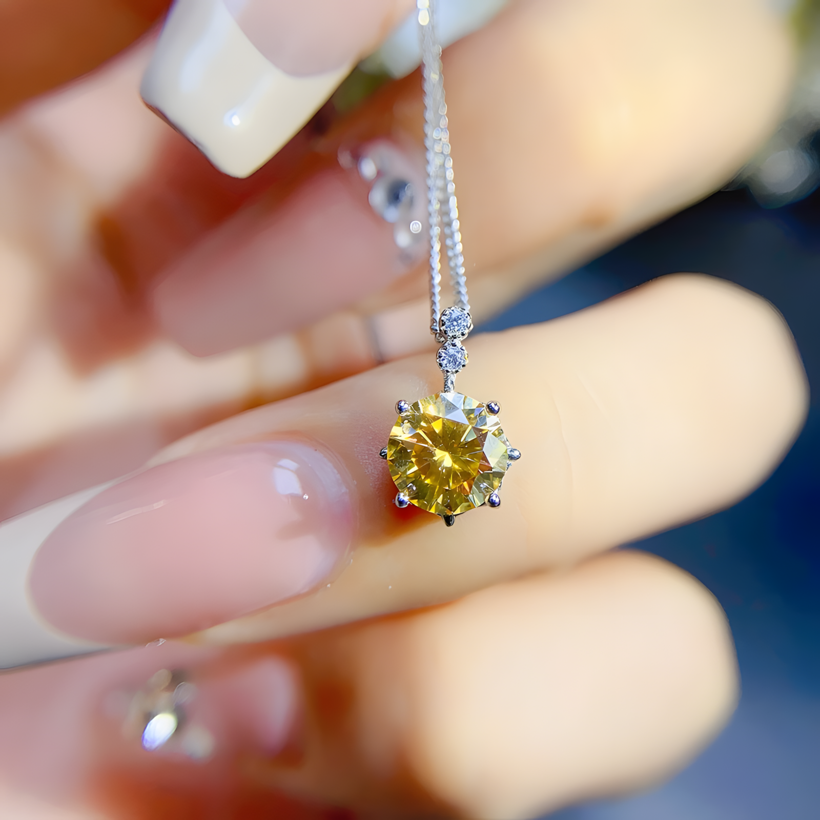 Moissanite Diamond S925 Silver Pendent Classic Design