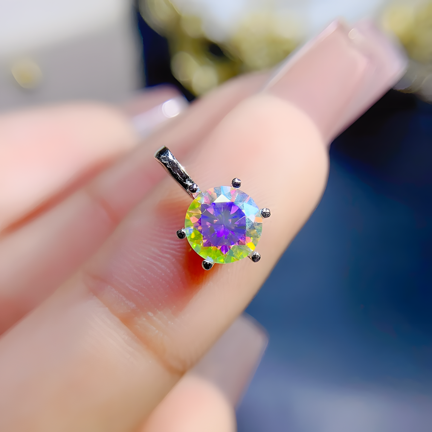 Moissanite Diamond S925 Silver Pendent Classic Design