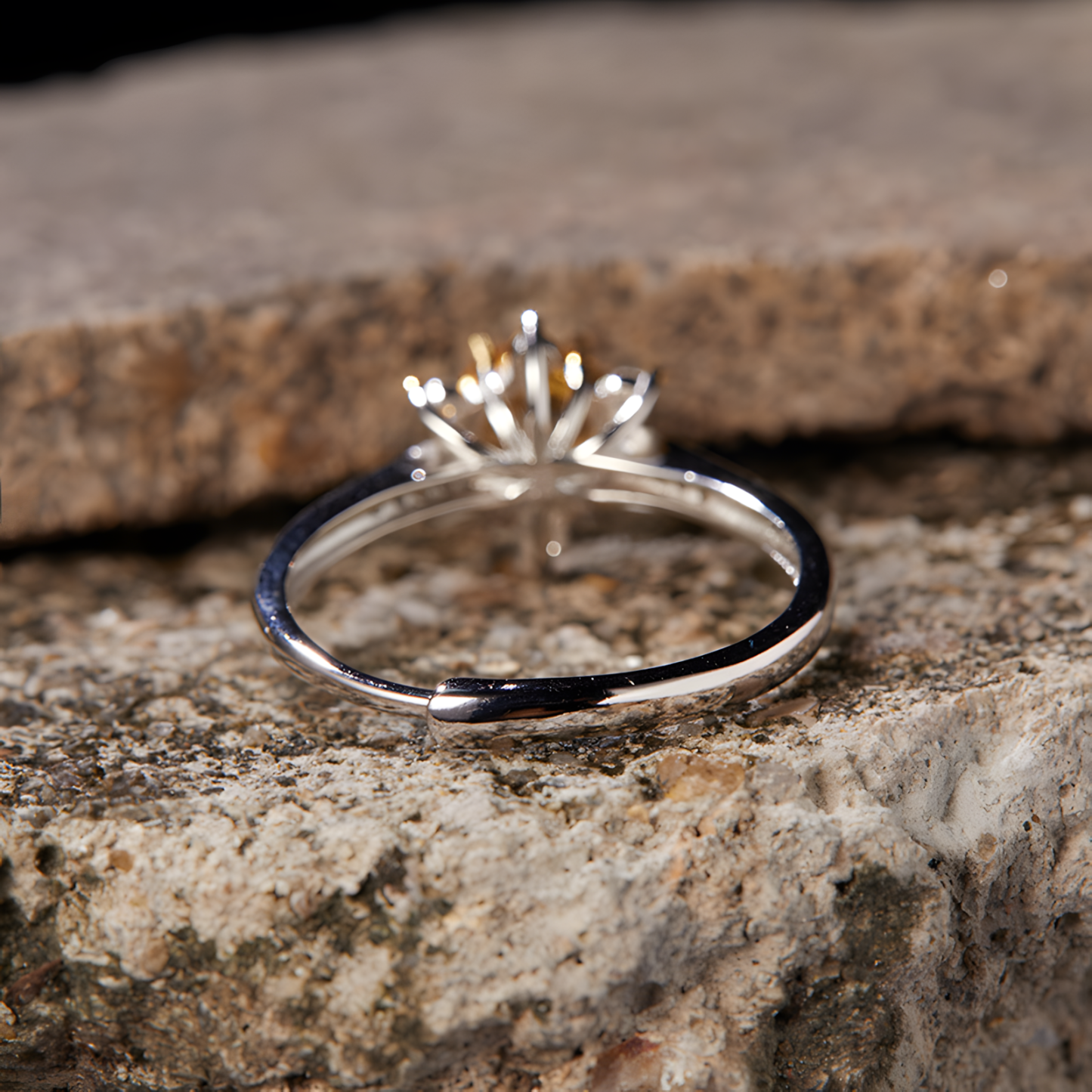 Firework Citrine S925 Silver Ring Sun Flower Design Light Luxury Lucky Fortune