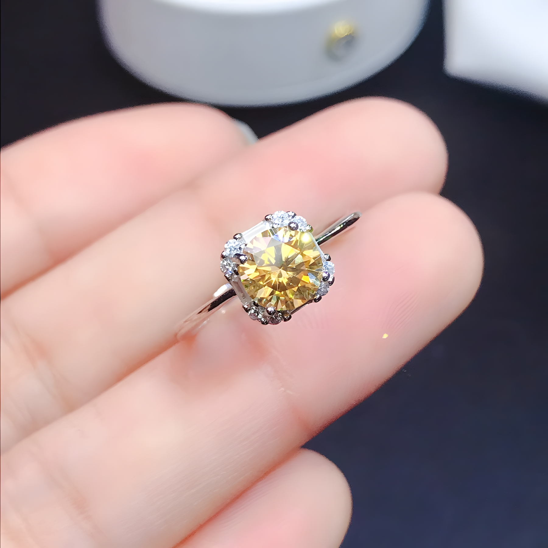 Moissanite Diamond S925 Silver Ring Classic Design