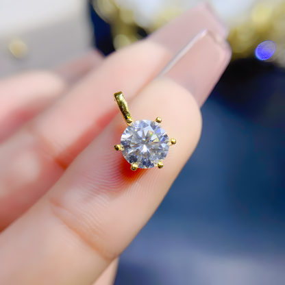 Moissanite Diamond S925 Silver Pendent Classic Design
