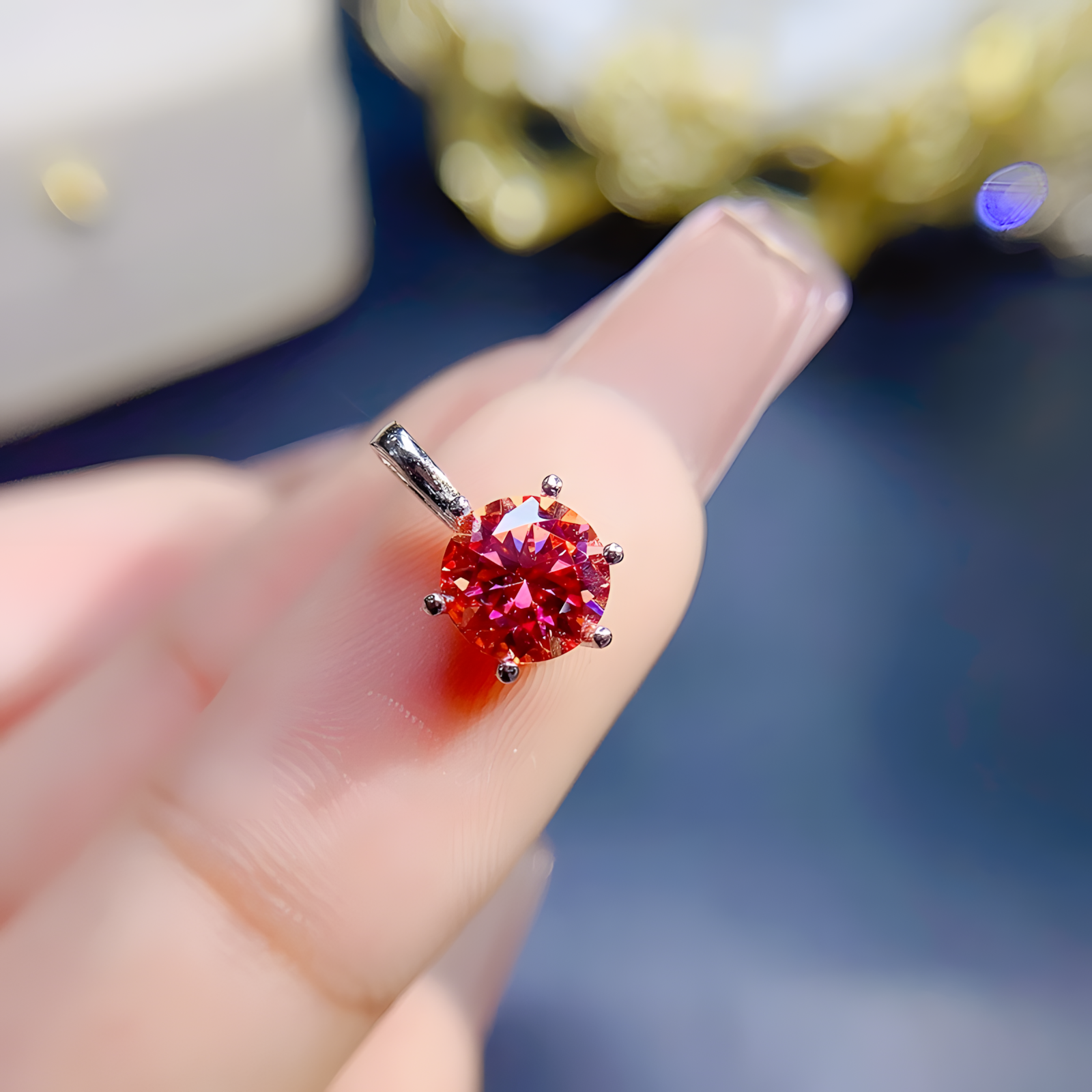 Moissanite Diamond S925 Silver Pendent Classic Design