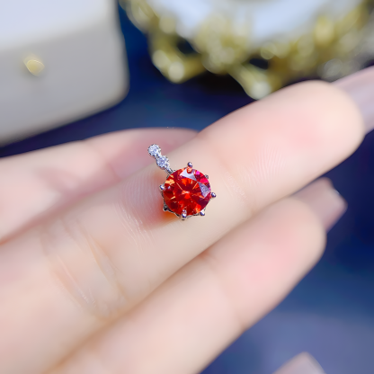 Moissanite Diamond S925 Silver Pendent Classic Design