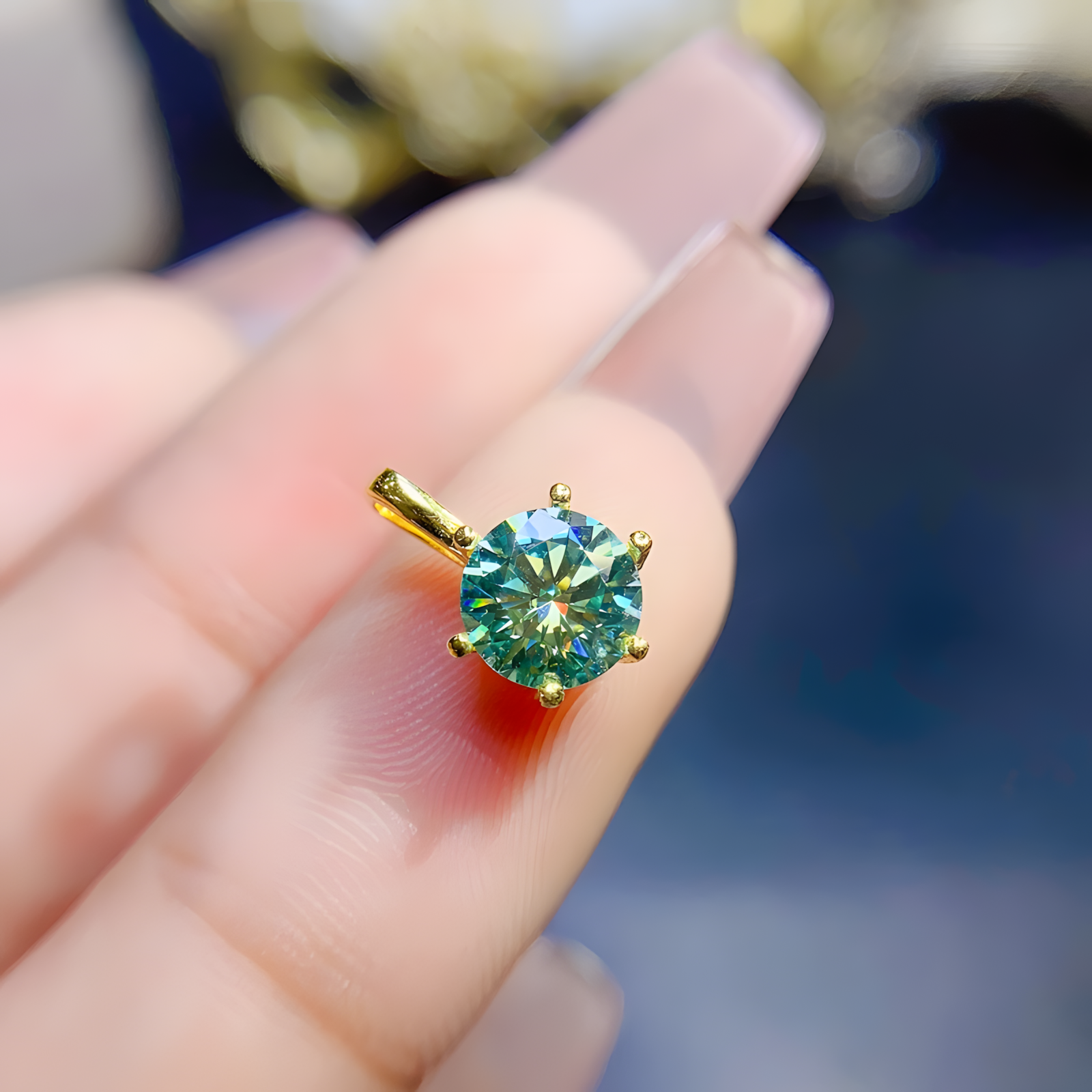 Moissanite Diamond S925 Silver Pendent Classic Design