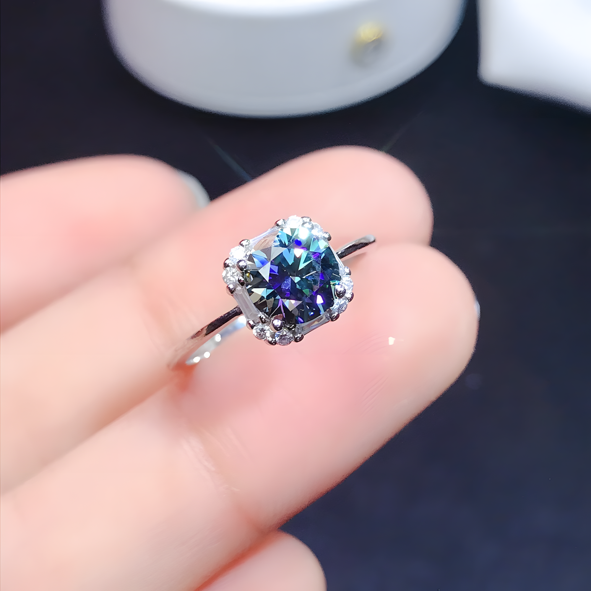 Moissanite Diamond S925 Silver Ring Classic Design