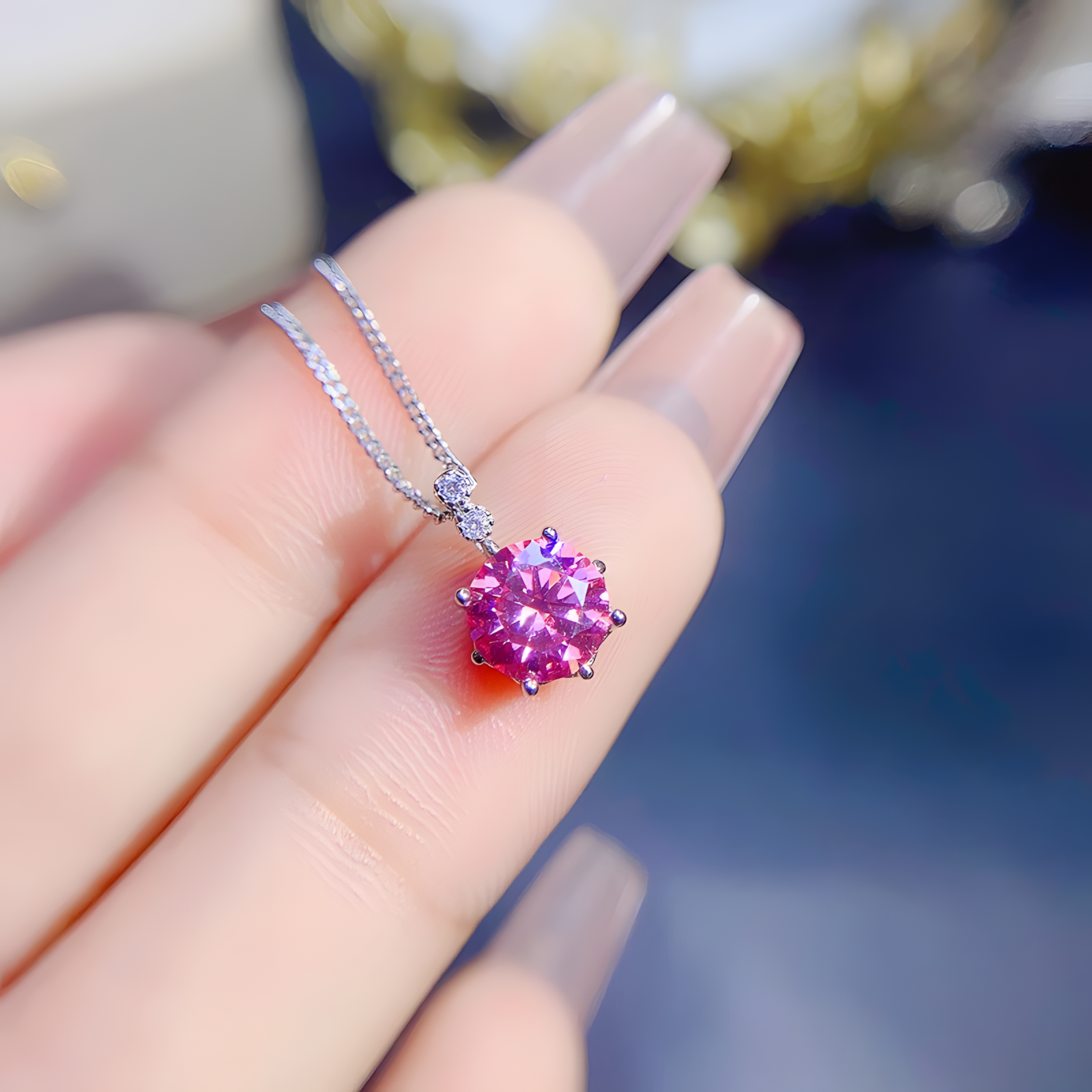 Moissanite Diamond S925 Silver Pendent Classic Design