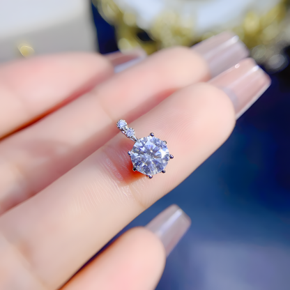 Moissanite Diamond S925 Silver Pendent Classic Design