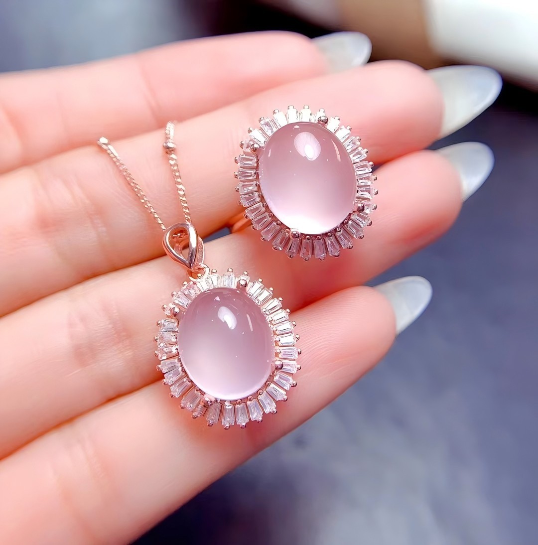 S925 Rose Quartz 