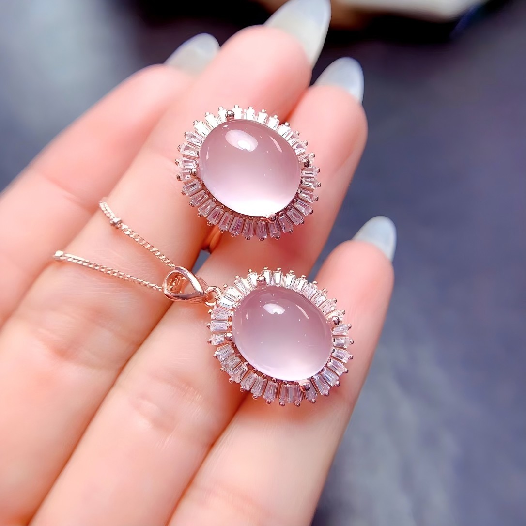 S925 Rose Quartz 