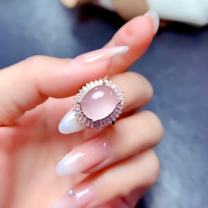 S925 Rose Quartz 