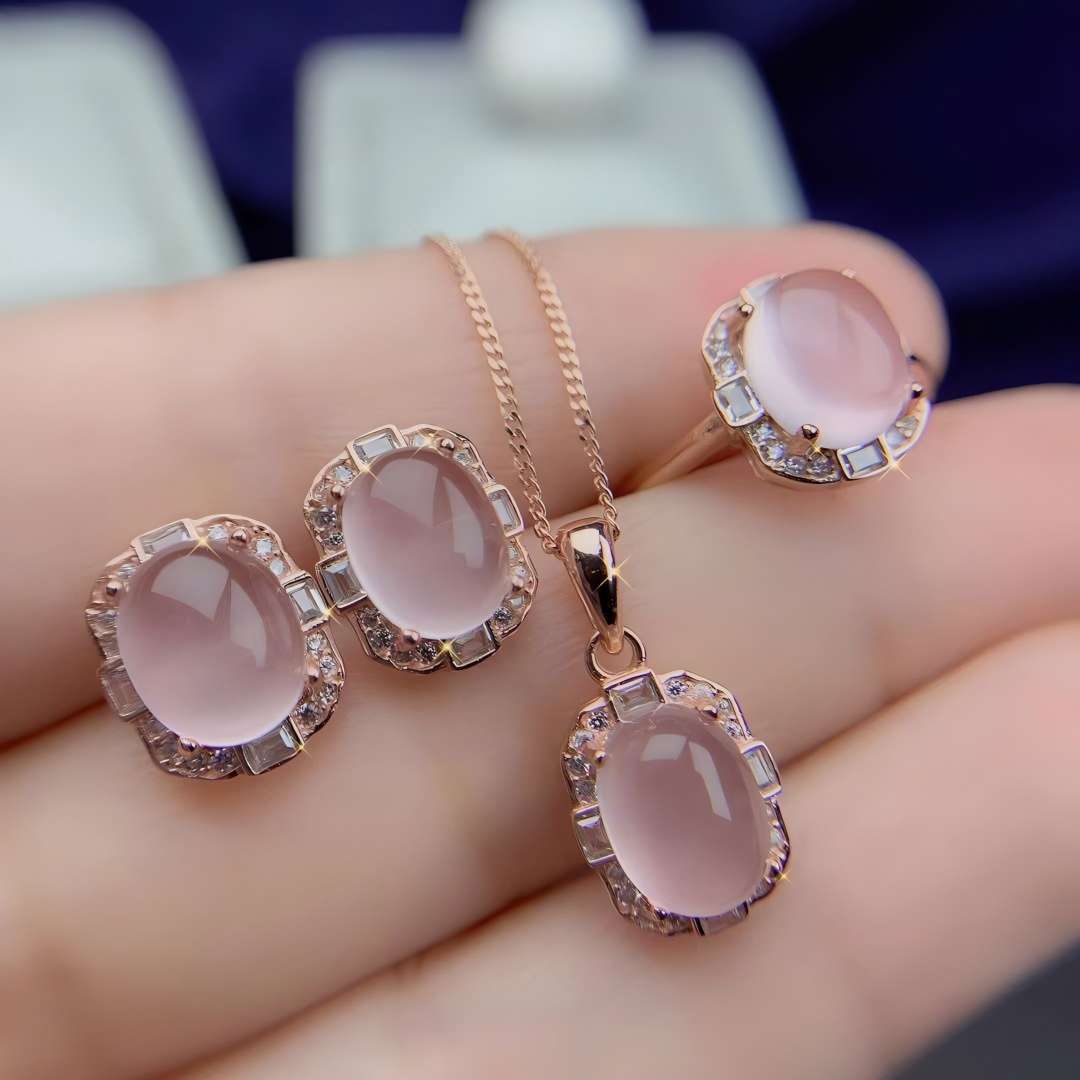 S925 Rose Quartz